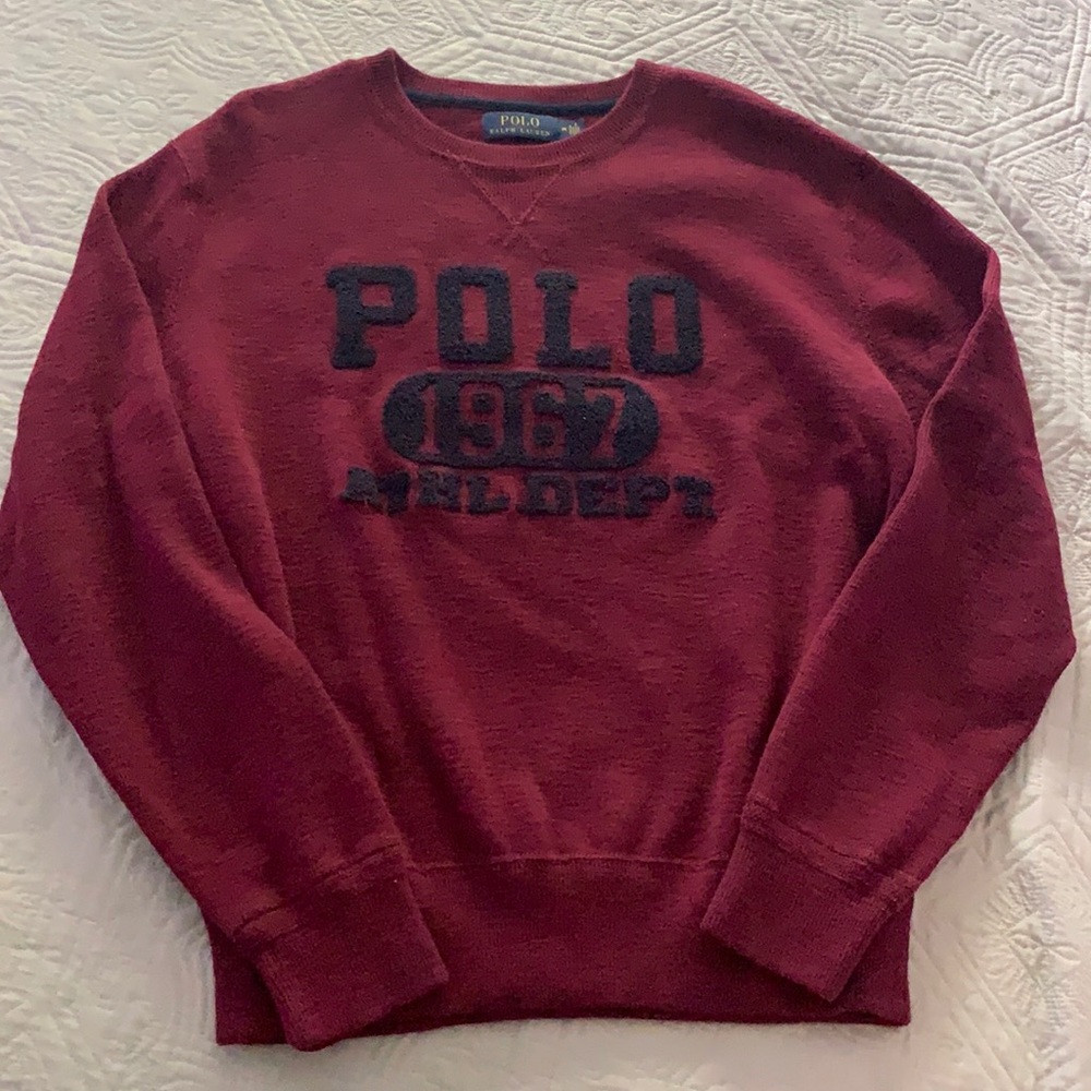 Polo crew neck sweater